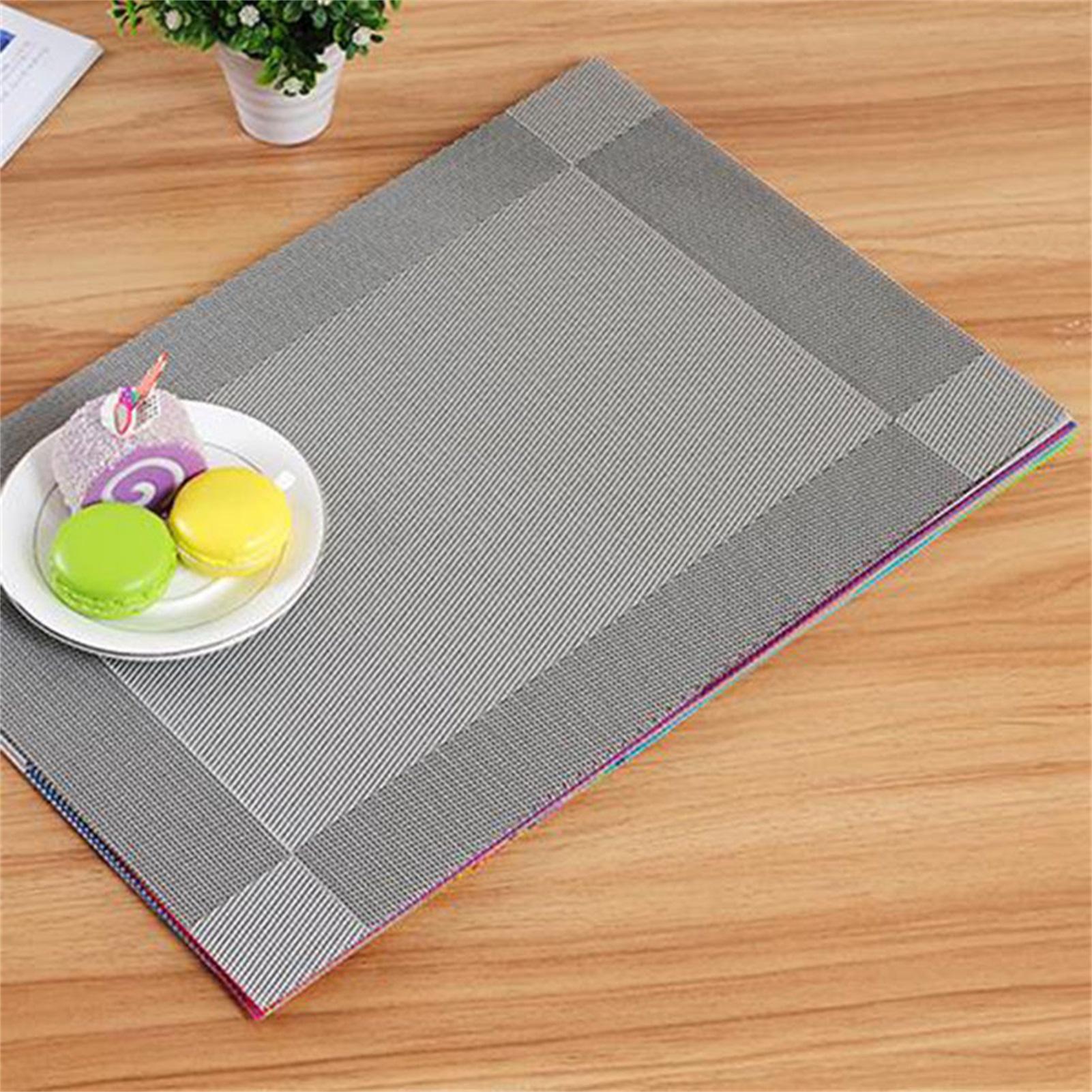 

45x30cm Placemat Nonslip Heat Insulation Washable Quick Dry Mat for Kitchen Dining Table