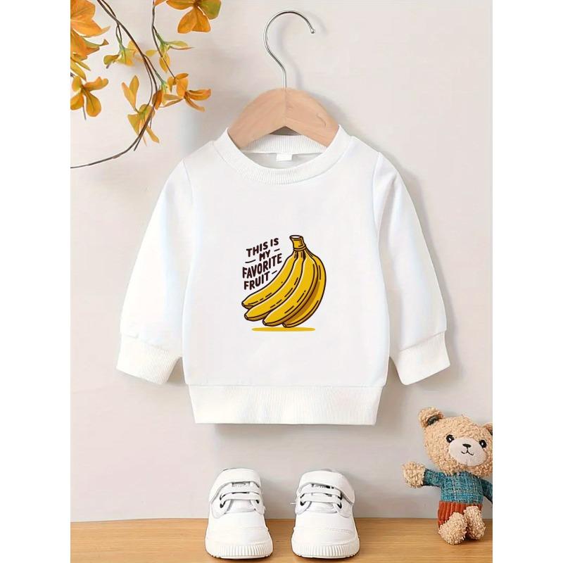 European Sizes Cool Cartoon Print Pattern, 0-3 Year Old Baby Kid Skin Friendly Soft Spring and Autumn Baby Thin Versatile Round Neck Hoodie