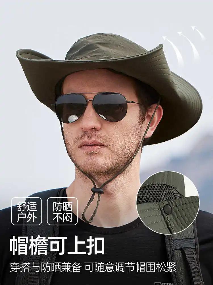 Oversize Panama Hat For Women & Men - Summer Beach Sun Protection Bucket Hat, Uv400 Upf50+ Wide Brim Unisex Outdoor