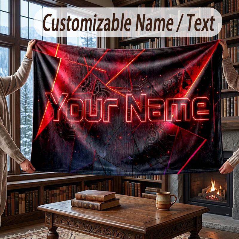 Coperta Morbida e Accogliente a Tema Magia Fantasy con Nome Personalizzato per Divano Letto Casa