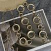 Premium metal threaded disc waist chain, niche retro body chain, versatile casual dress belt