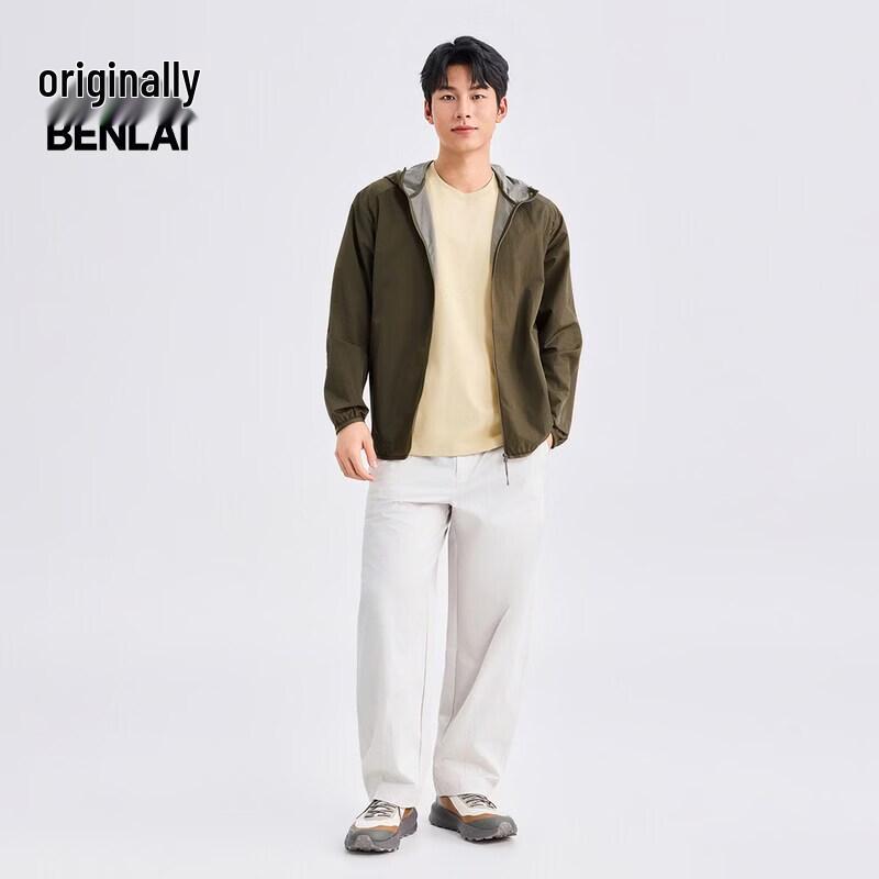 BENLAI Men's Lightweight Loose Fit Hooded Sun Protection Jacket