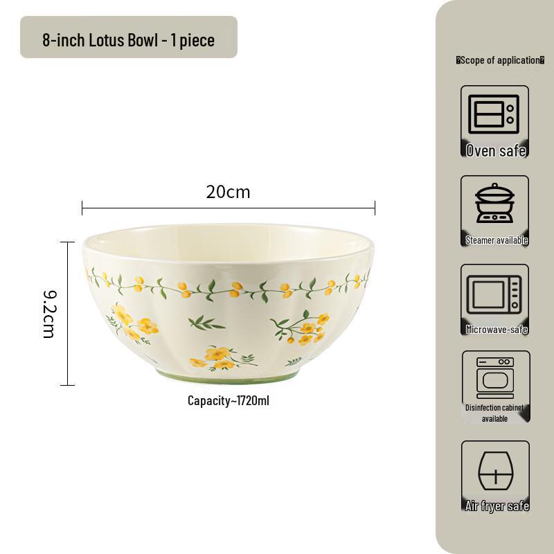 KANGMO Ceramic Lotus Bowl