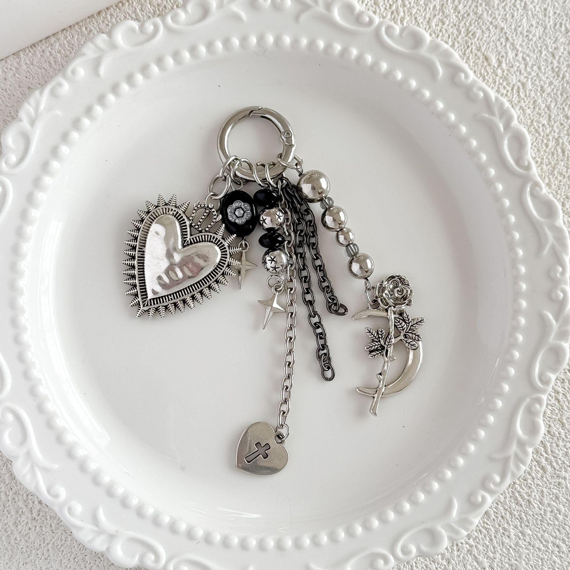 

Ins Bead Pendant Keychain Creativity Acrylic Backpack Hanging Piece Car Key Chain Trend Accessories
