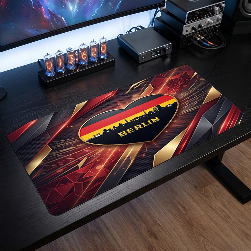 Germany Football Crest Mouse Pad, Extended Non Slip Rubber Desk Mat for Gaming Office Laptop Fan Gift
