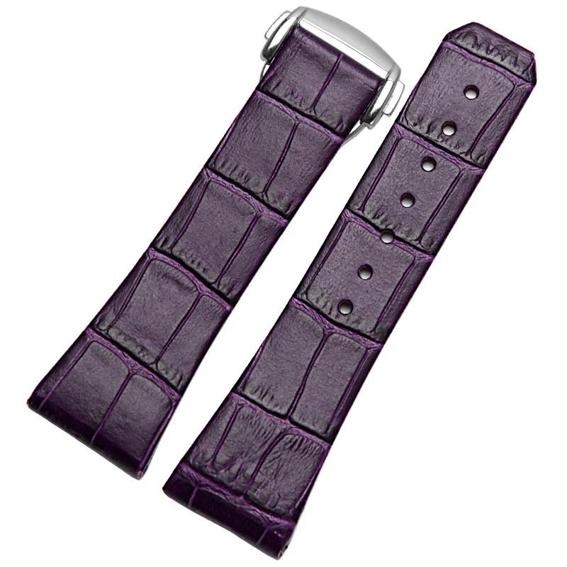 

Оригінальний шкіряний ремінець для годинника Omega Constellation Серії Double Eagle Чоловічий Жіночий Ремінець Чорний Фіолетовий Білий 17мм 23мм 23mm Silver Clasp