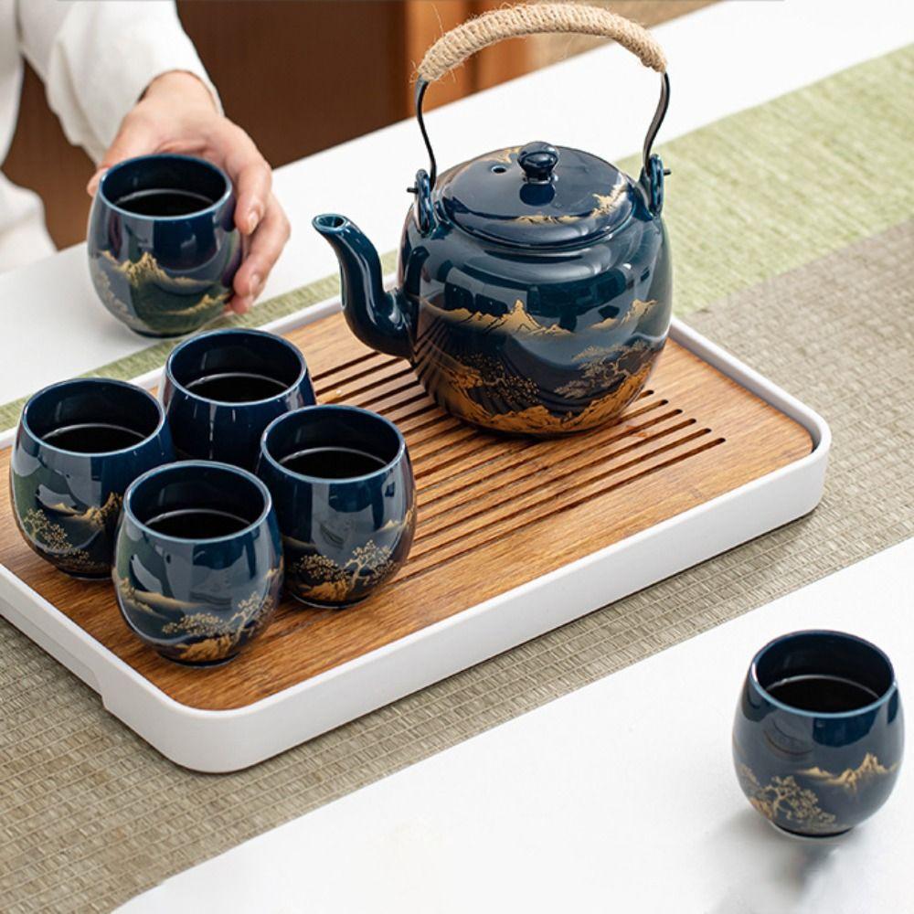 2pcs Elegant Japanese-style Ceramic Teacup with Glaze 180ml Simple Master Mug Smooth Surface Retro Kung Fu Tea Cup Tea Room