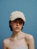 Poejidam [Life Portrait] Braid Fur Ball Cap In Beige