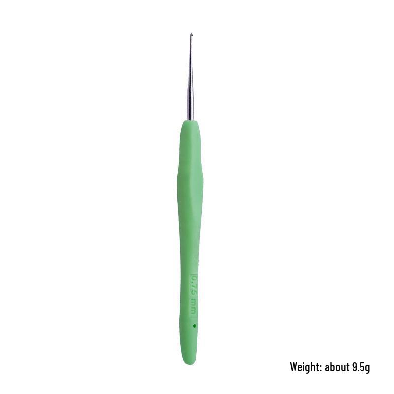 Colorful Metal Crochet Hook with Plastic Handle for DIY Knitting