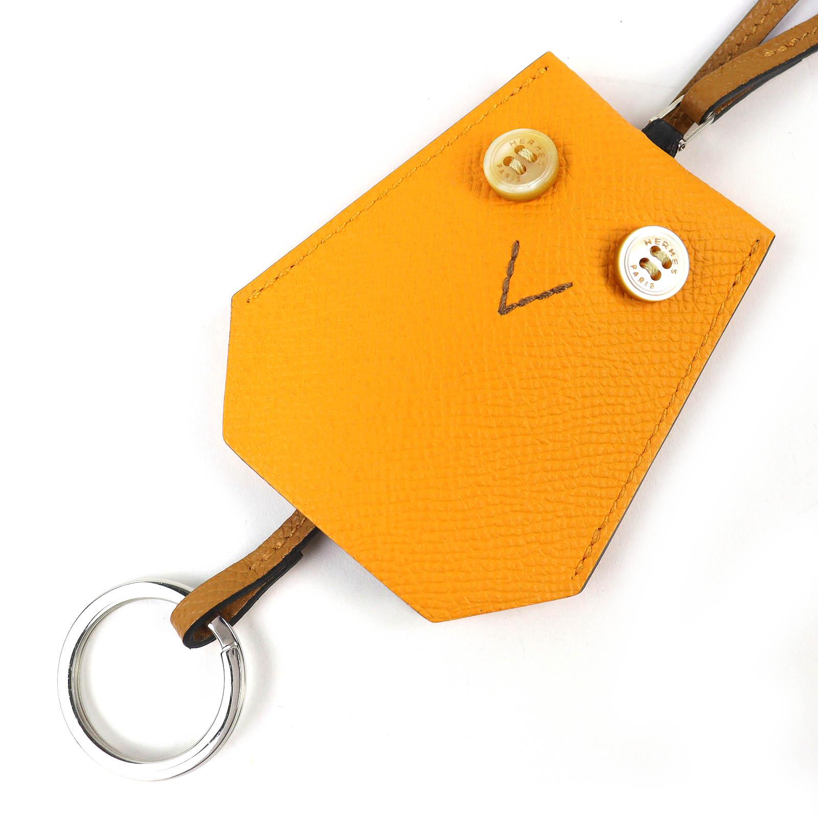 

Excellent HERMES Necklace Petite H Eveton Clochette Epsom Leather Women Used
