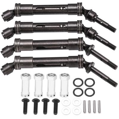 Front and Rear Drive Shaft Aluminum Alloy Durable CVD Upgrades Parts for Traxxas 1 10 RC CarSilver