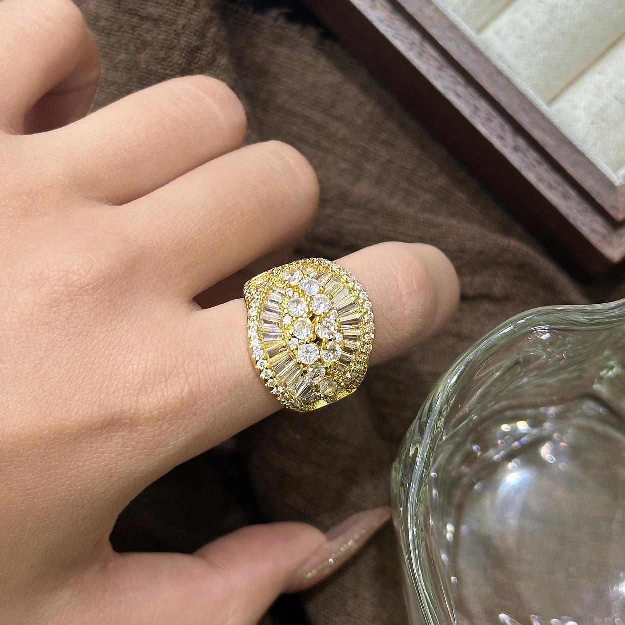 Seiko Full Diamond Angel s Eye Irregular Ring Ring Ring