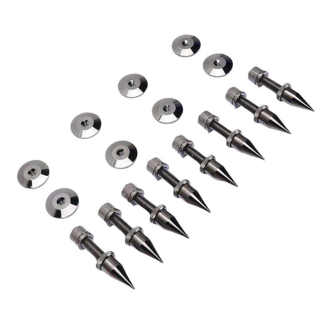 8 Pack Speaker Spike Pad Kit Shockproof Adjustable Copper Speaker Isolation Feet Stand for Amplifier