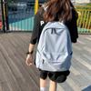 Pure Color Students School Bag Nylon Teenagers Shoulder Bag Portable Preppy Style Backpack  School