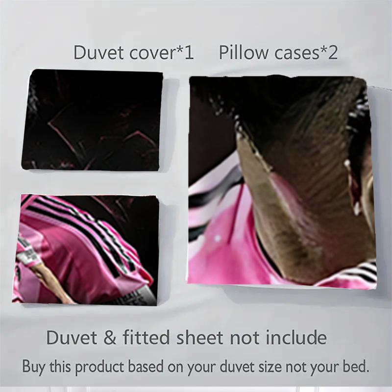 3Pcs Leo Messi'S Iconic Skills Bedding Sets For All Sizes New 3D Printed Bed Cover Comforter Duvet Cover Pillowcase Bedroom Decoration