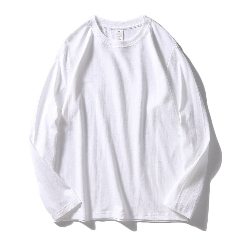 American Oversizet Shirt Long Sleeves Men s Cotton Fashion Brand Export Tail Order Cut Label Export Original Order Menswear Undershirt White 3XL