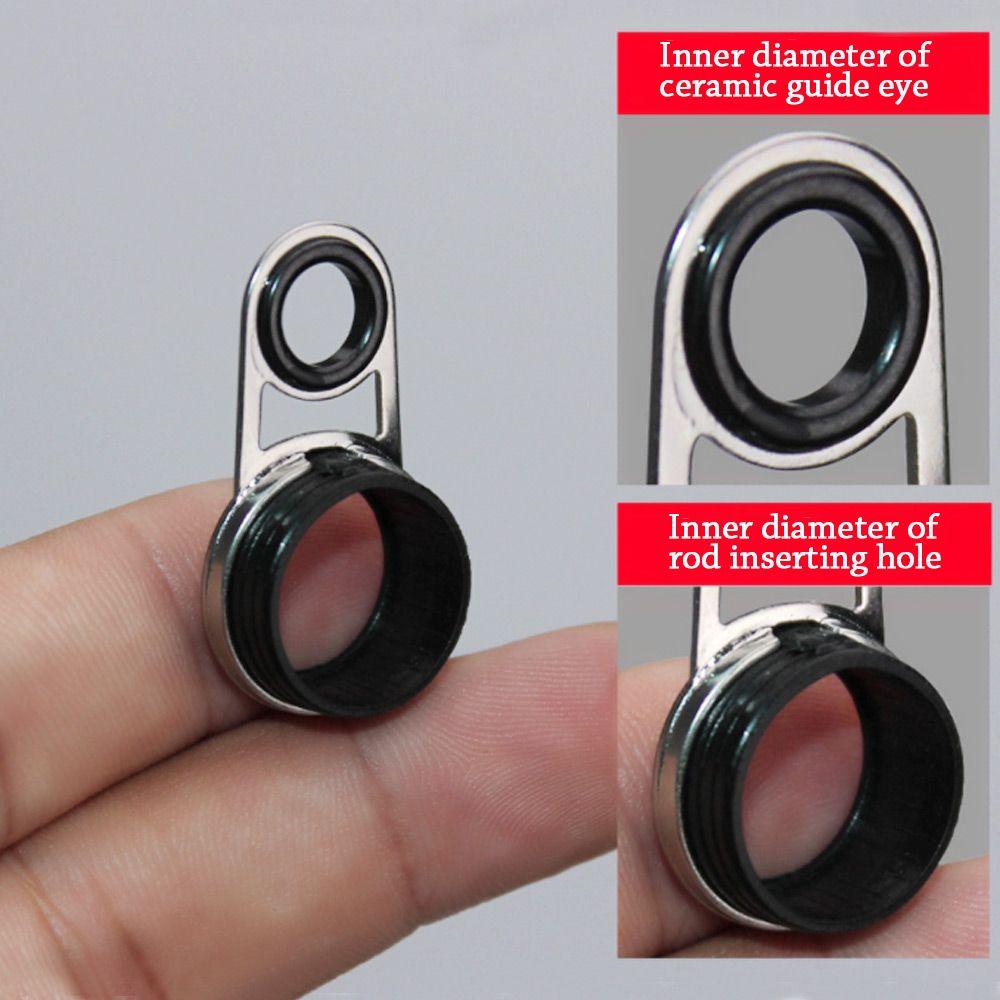 O Ring Stainless Steel Tackle Box Accessories Fishing Rod Guide Tip Repair Kit Eye Ceramic Ring