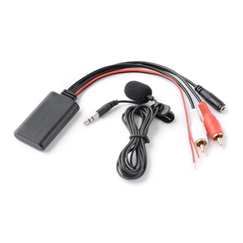Ricevitore 5.0 compatibile Bluetooth 2RCA Adattatore per cuffie stereo per telefono con microfono
