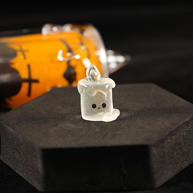 Mini Luminous Halloween Cute Ghost & Pumpkin Resin Figurines