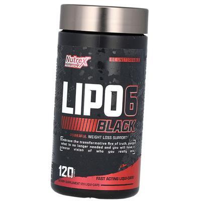 Lipo 6 Fat Burner, Lipo-6 Black, Nutrex  120caps (02152004)
