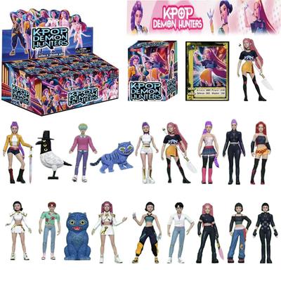 18pcs Kpop Demon Hunters Blind Box Figure Toy Derpys Tiger Rumi Mira Zoey Sussy Figurine Doll For Fans Christmas Gift