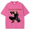 Jujutsu Kaisen Anime Clothing Itadori Yuji Graphic Print Tee Men Women Short Sleeve Tshirts Harajuku Male Washed Cotton T-shirt