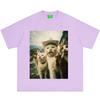Funny Cat Meme Tshirt Unisex Unisex Hiphop Punk Tshirts Shortsleeved Fashion Loose Casual Cotton Summer Oversized Tshirts
