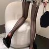 Classical Black High Elasticity Sheer Tights Soft Shrimp Line Back Seam Stockings Nylon See Through Pantyhose for Ladies