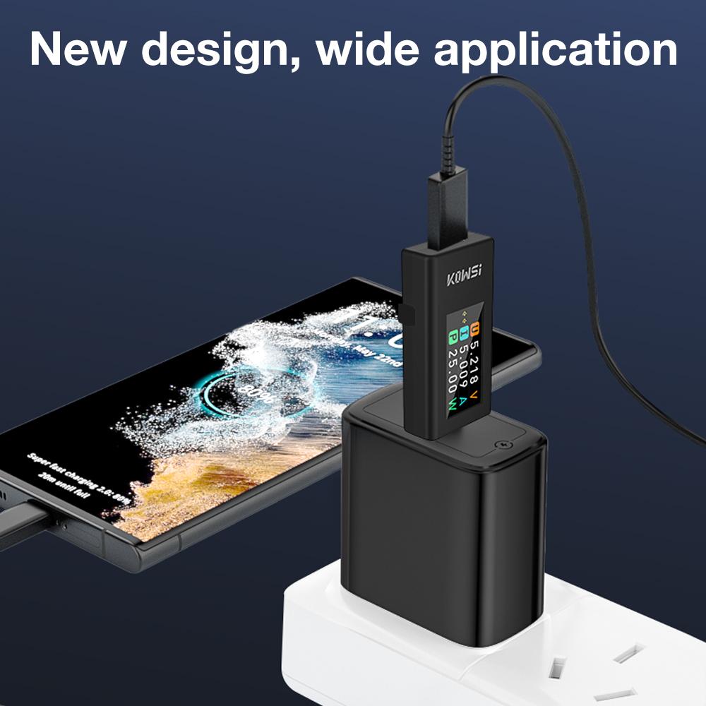 Neuer KWS-1902L Typ-C Strom- & Spannung 4-30V 0-8A Leistungsmesser Digitaler Farbbildschirm Tester Messgerät Stromausfallspeicherung