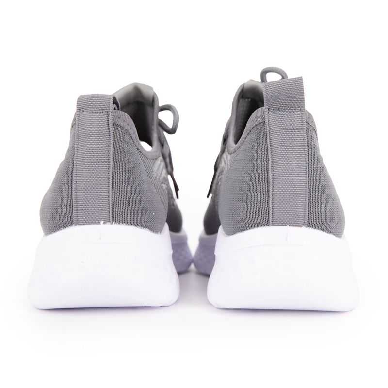 Lace-up Fabric Sneakers with Thick White Sole Women KELARA