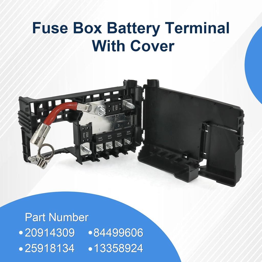 Fuse Box Battery Terminal With Cover GM #20914309#84499606 - Compatible With XTS 2013-, Impala 2014-2018, Regal 2011-2017, Lacrosse 2010-2016, Malibu