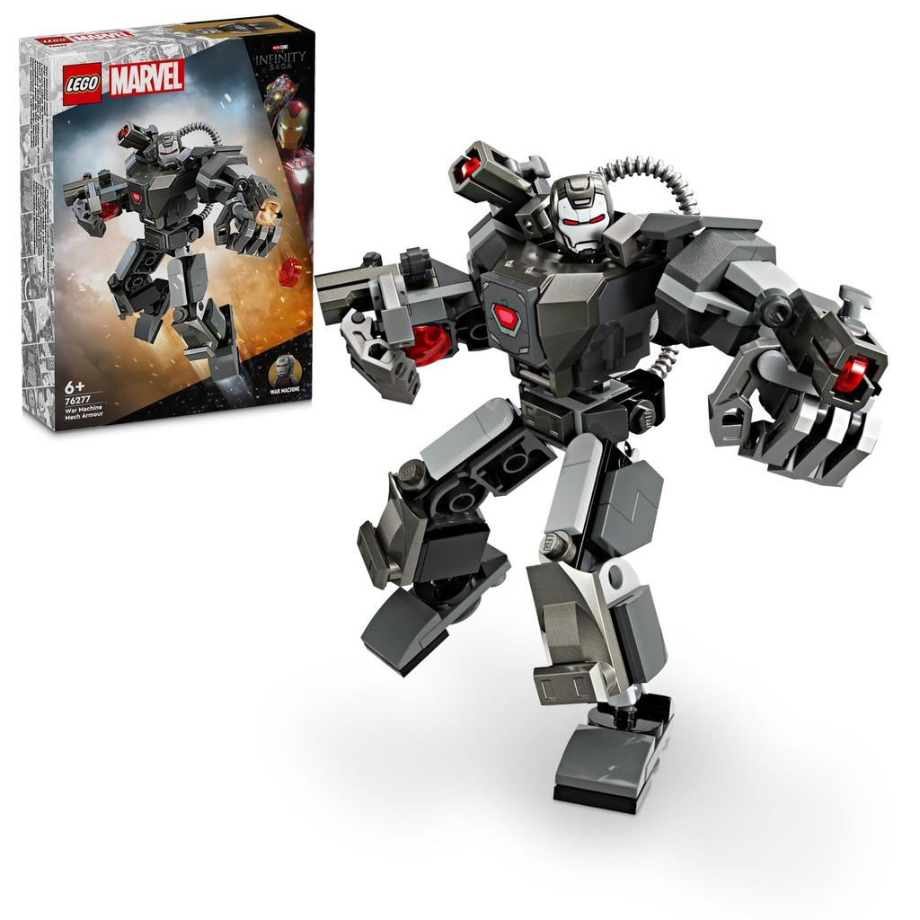 LEGO Marvel War Machine Mech Suit Toy, Birthday Gift, Educational Building Blocks, for Boys and Girls Ages 6, 7, 8, and 9, Marvel Toy, Figure, 76277