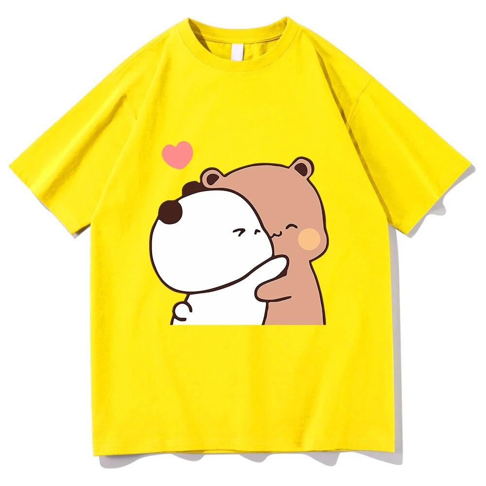 Bubu och Dudu T-shirt Mode Unisex Harajuku Estetisk Grafisk Rolig Kawaii T-shirt Unisex tecknad Korea högkvalitativ bomullströja Unisex