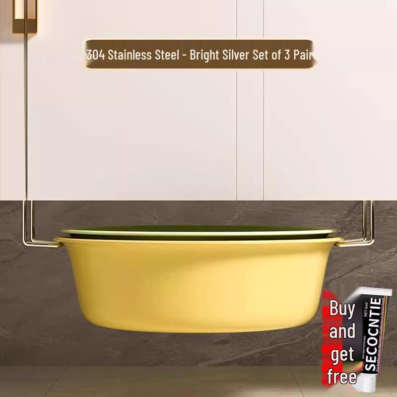 Stojak wiszący ze stali nierdzewnej pod zlew, bez wiercenia