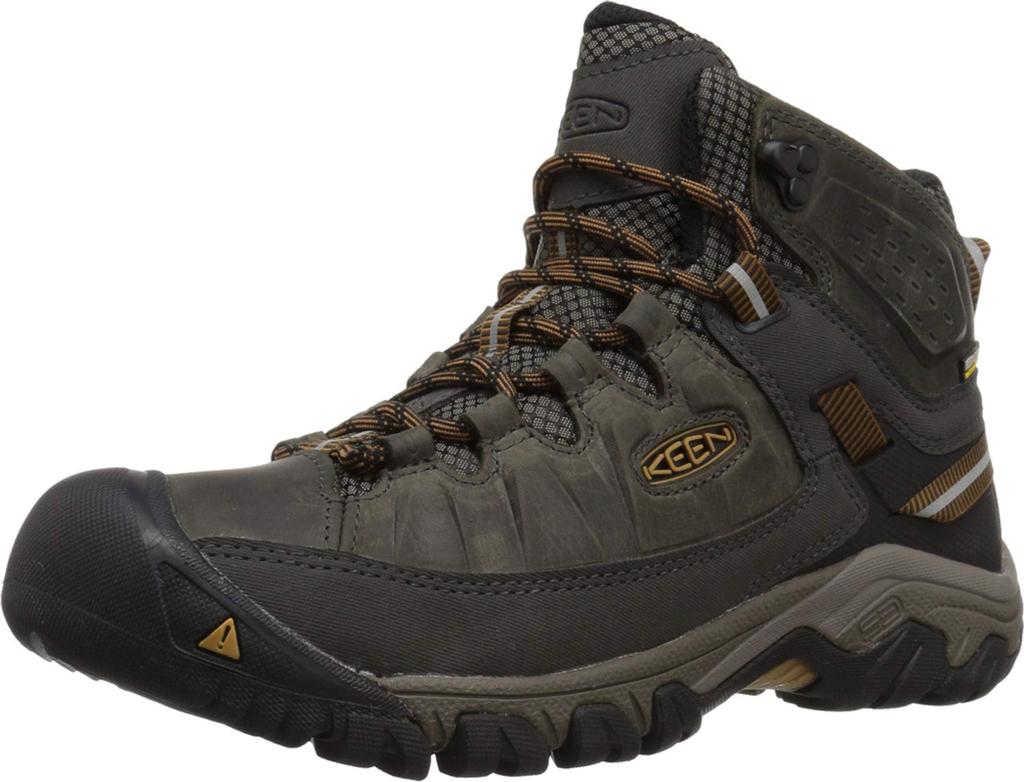 KEEN Targhee III Mid WP Waterproof Trekking Black Size cm Men's Shoes, Olive/Golden Brown, 27.0