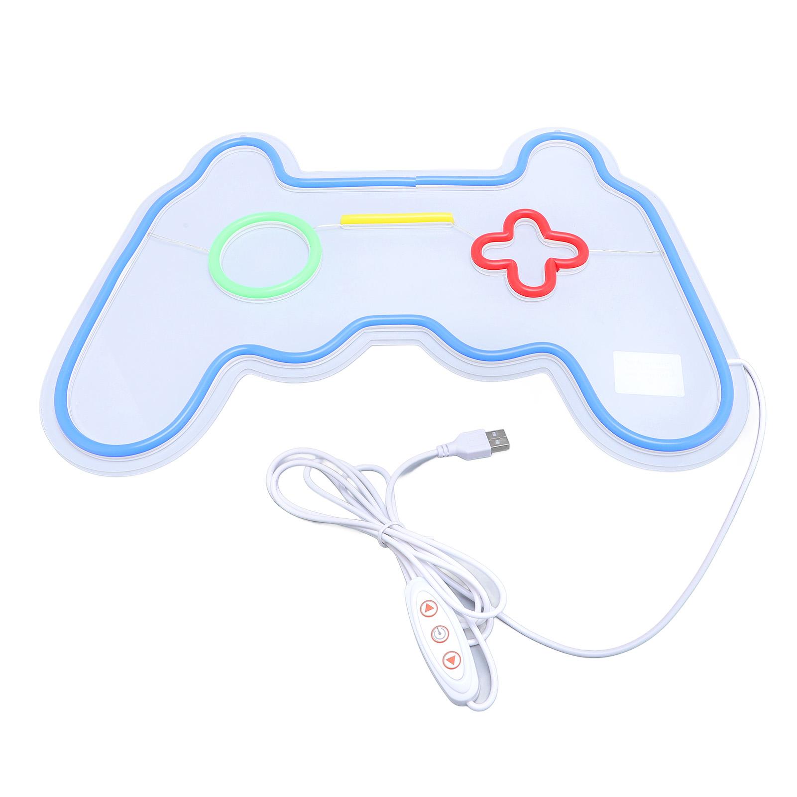 

Game Player Neon Sign, Gamepad Shaped LED Neon Sign, Plastic Acrylic LED USB Powered Gaming Neon Sign for Boys Room Decor, for Gaming