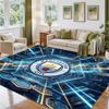 Manchester City Design Crystal Velvet Rug Soft Decorative Mat for Bedroom Entrance