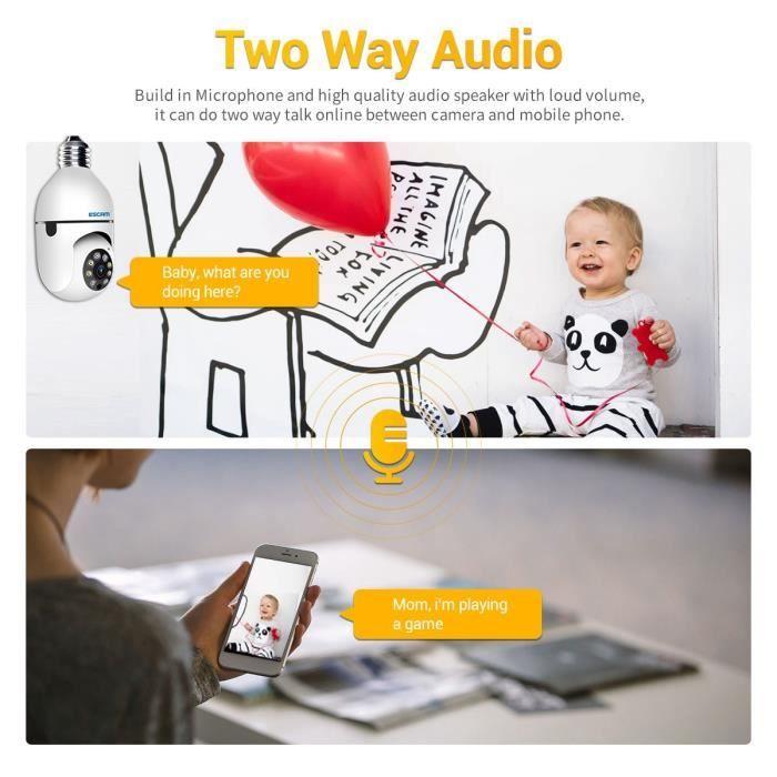 Caméra IP - SODIAL - ESCAM Unique PT208 - 2MP 1080P - Sans fil - Vision nocturne - PTZ