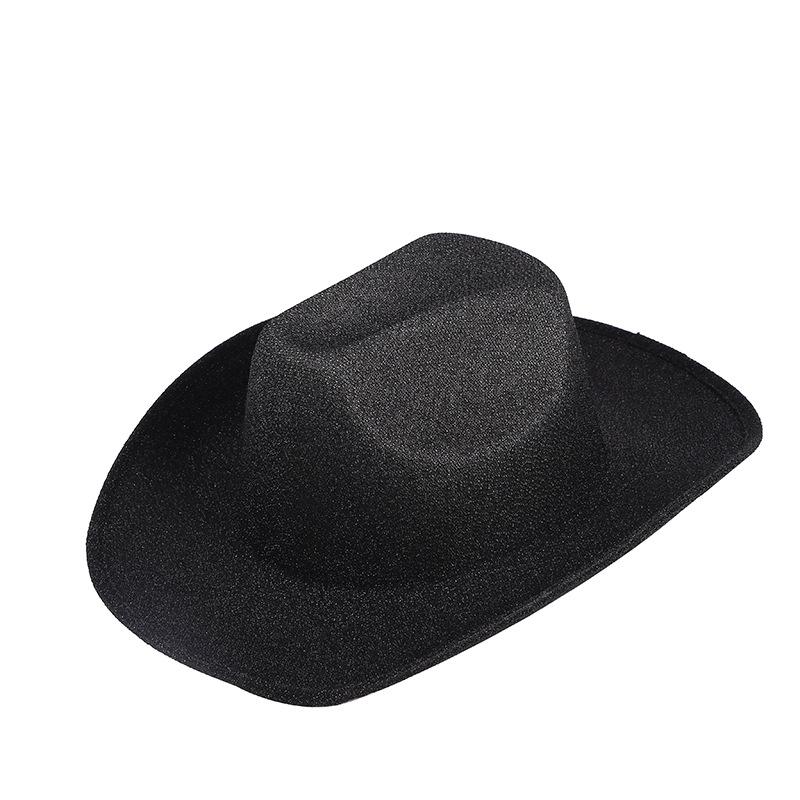 Silberfarbener Glitzer Cowboyhut Western cowboy Männer und Frauen Retro Party Bühnenparty Cowboyhut Outdoor Ritterhut Großhandel