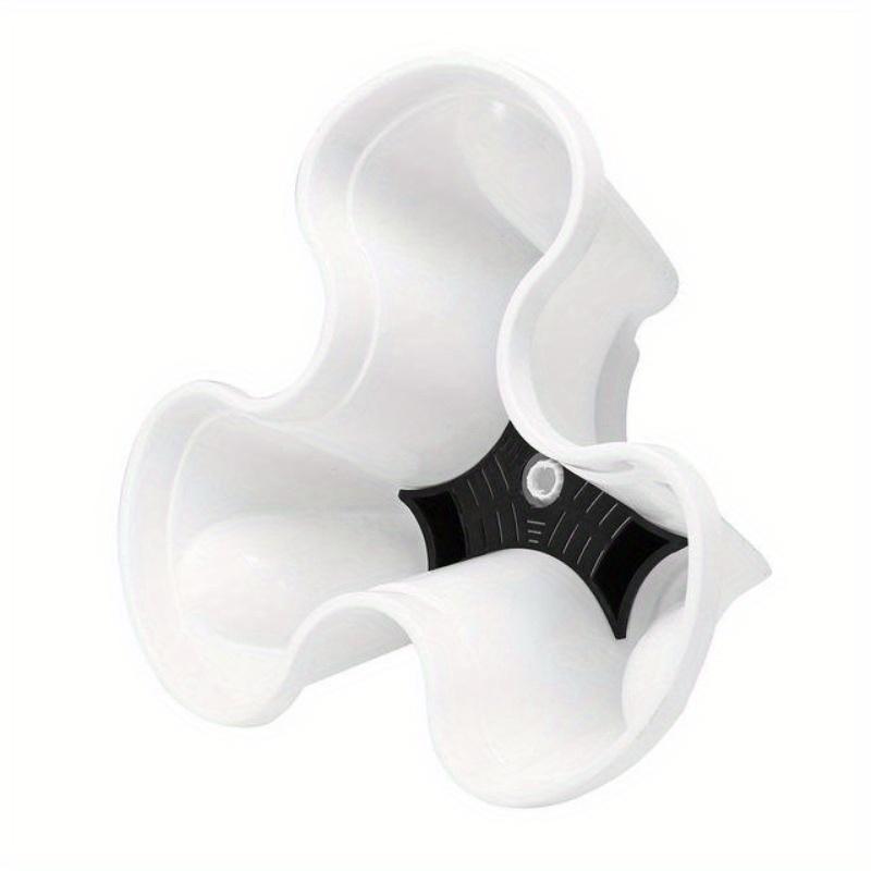 

1шт. Складной пластиковый цветочный горшок, держатель для вазы для растений, детские горшки, 5 цветов, украшение для дома, сада, балкона белый