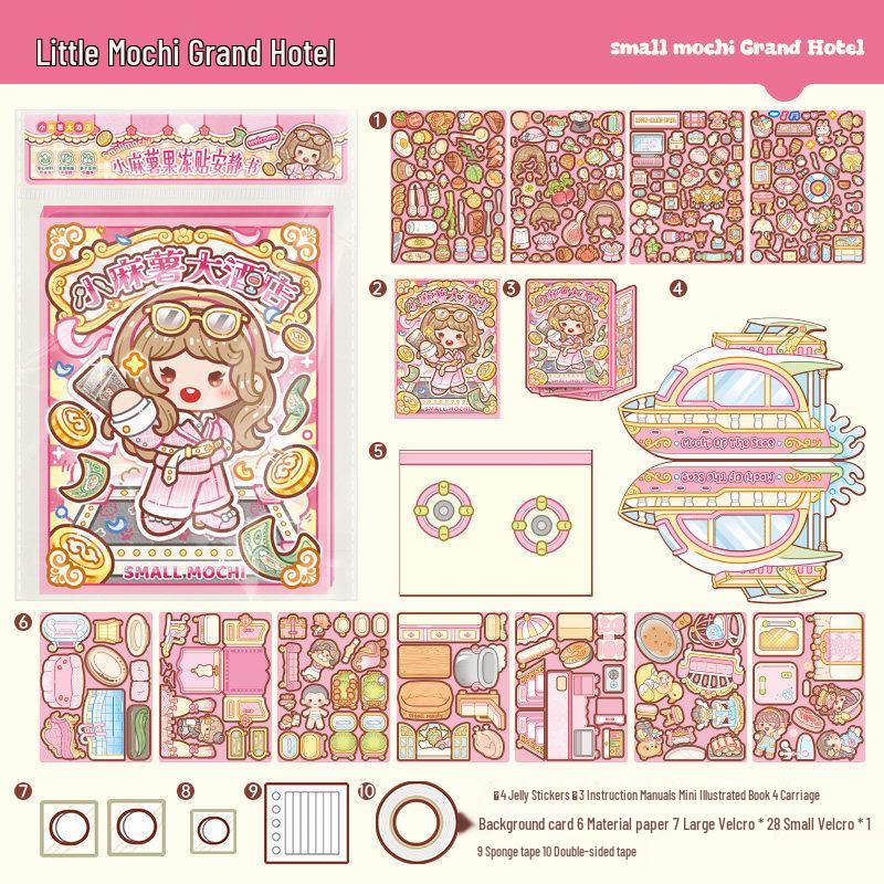 Mochi Jelly Stickers Quiet Book: Handmade DIY Planner for Girls - Creative Children's Toy