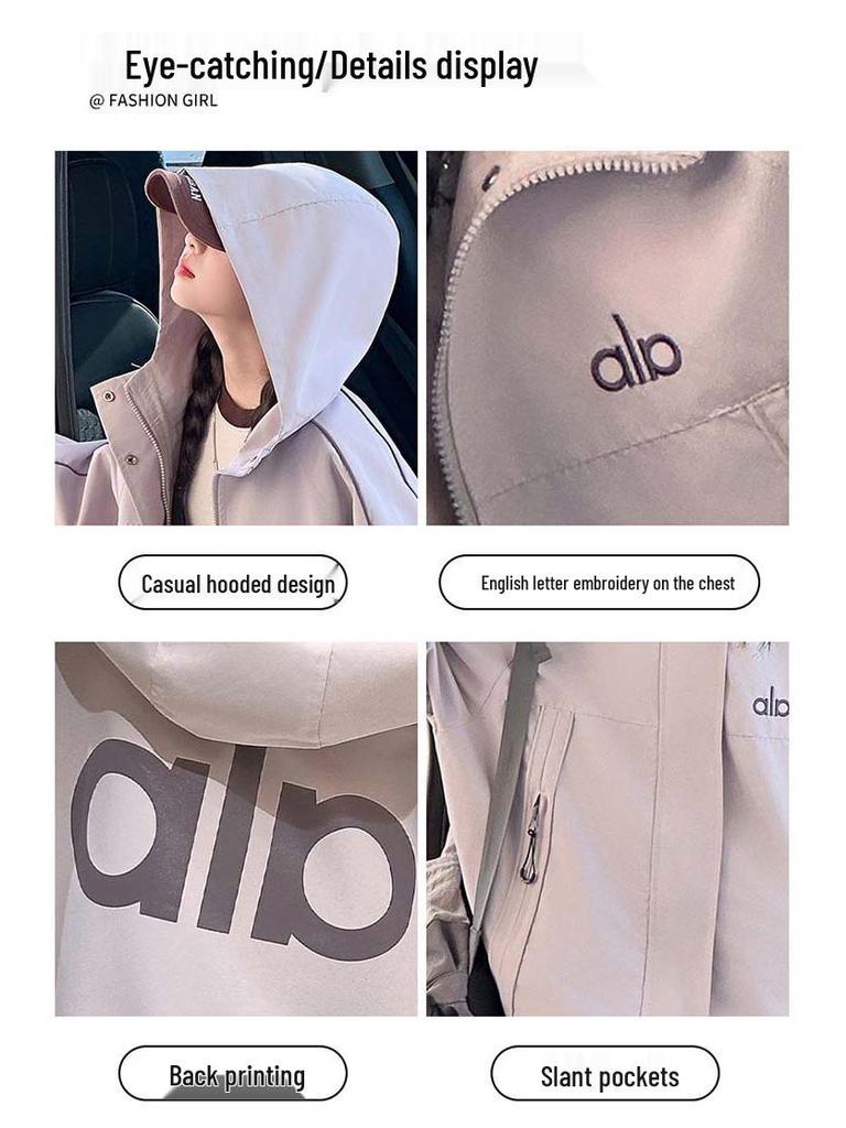 Girls' Casual Hooded Windbreaker - Autumn/Spring 2025 Sports Jacket for Big Kids