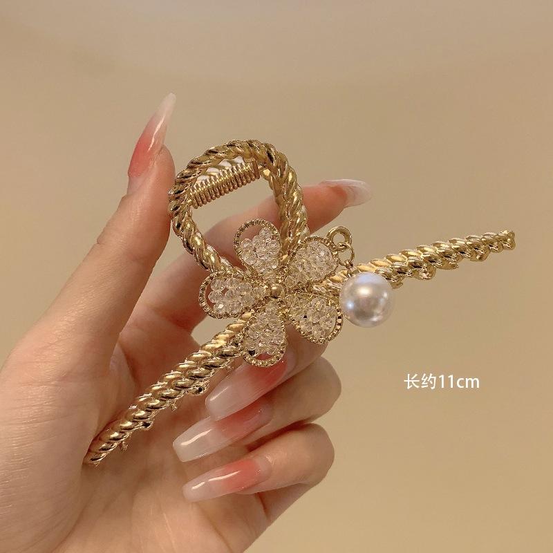 Alloy Womens Back-of-Head Grabber Large High-End Hair Claw Clip Summer 2026 Shark Clip Headpiece Japan and Korean Style