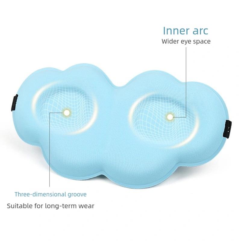 Adjustment Lightweighted Eye Mask With 3D Contoured Design Full Light Blocking Breathable Fabric