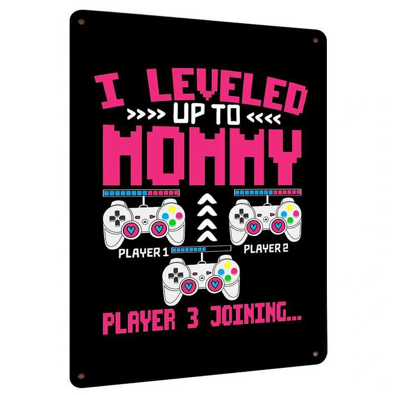 

I Leveled Up To Mommy Player Joining Retro Gaming Controller Design Custom Metal Wall Art 20x30cm（7.8x11.8inch）