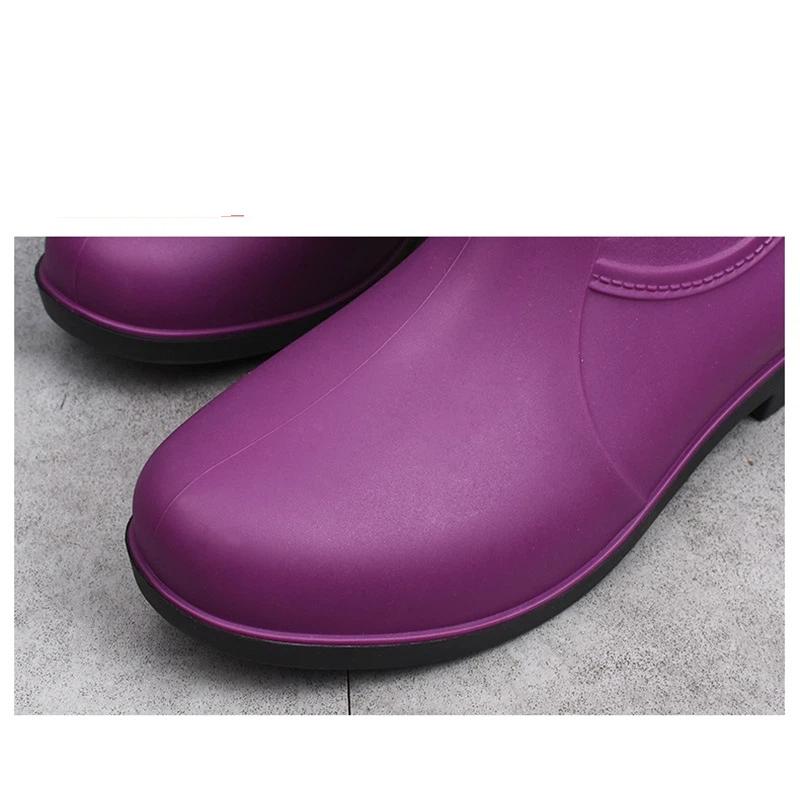 Stylish Short Tube Rain Boots For Women Lightweight Outdoor Water Shoes