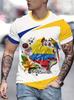 Full Print Colombia Flag Graphic Tshirts For Men New In Casual Crew Neck Short Sleeve T Shirt Streetwear Men's Oversized Tees