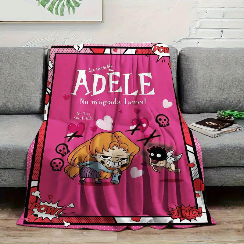 

1Pc Cutegirl Print Flannel Blanket, High quality Comfortable for All Seasons, Home Decor, Warmth and Comfort, Perfect for Christmas Gifts 80cm x 120cm