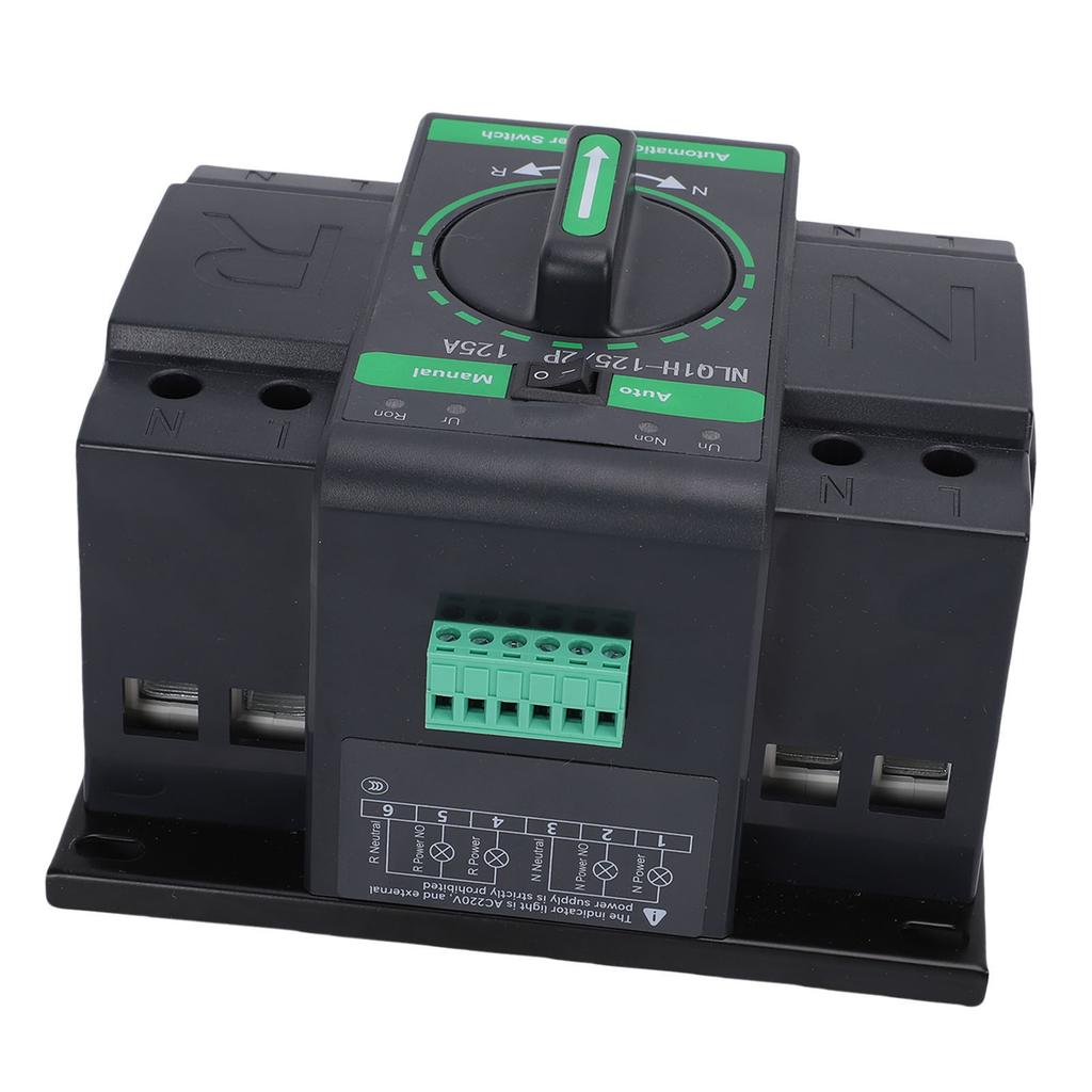 2P AC230V 125A Dual Power Automatic Transfer   PC Isolation Type ATS Isolation Type Two Input, One Output Includes  Ing Modes