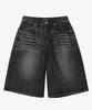 TOFFEE Washed Bermuda Denim Pants (Grey)